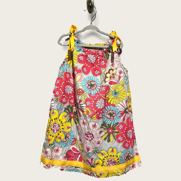 Hanna Andersson Tie Shoulder Floral Sundress size 110 (5) - Picture 1 of 7